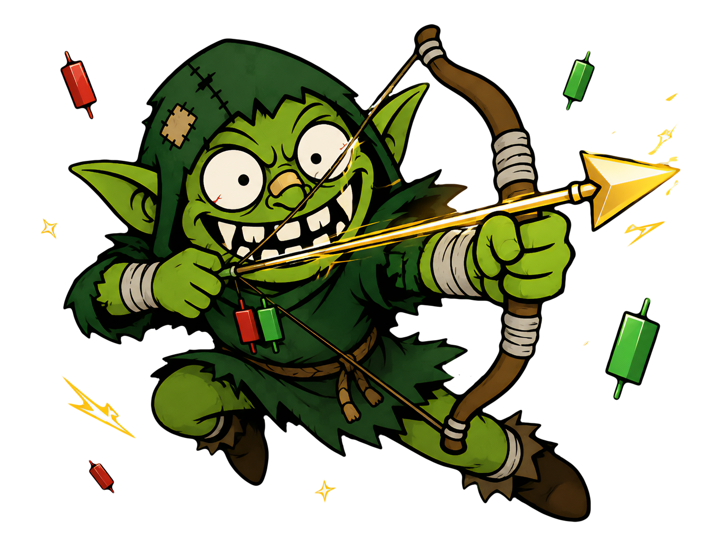 Bowzo pulls back his bow with one golden arrow and total misplaced confidence